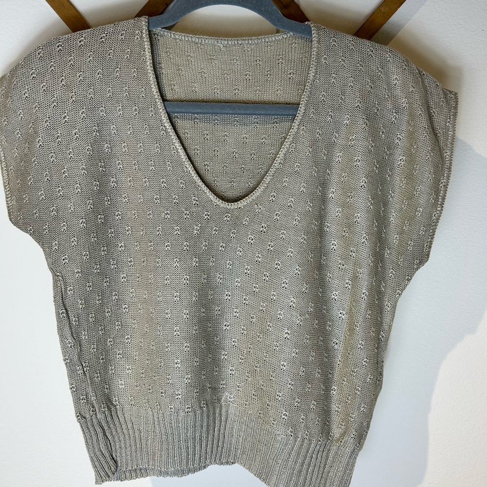Vintage Knit Women’s Tan Sweater size Medium